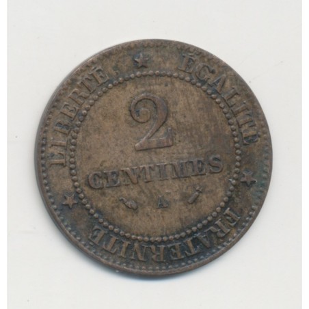 2 centimes Cérès - 1883 A Paris - TTB