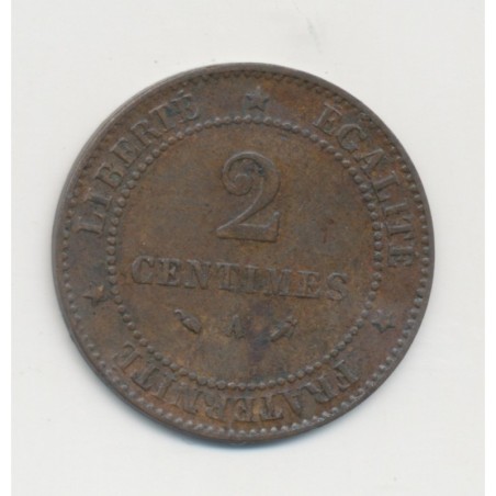 2 centimes Cérès - 1890 A Paris - TB