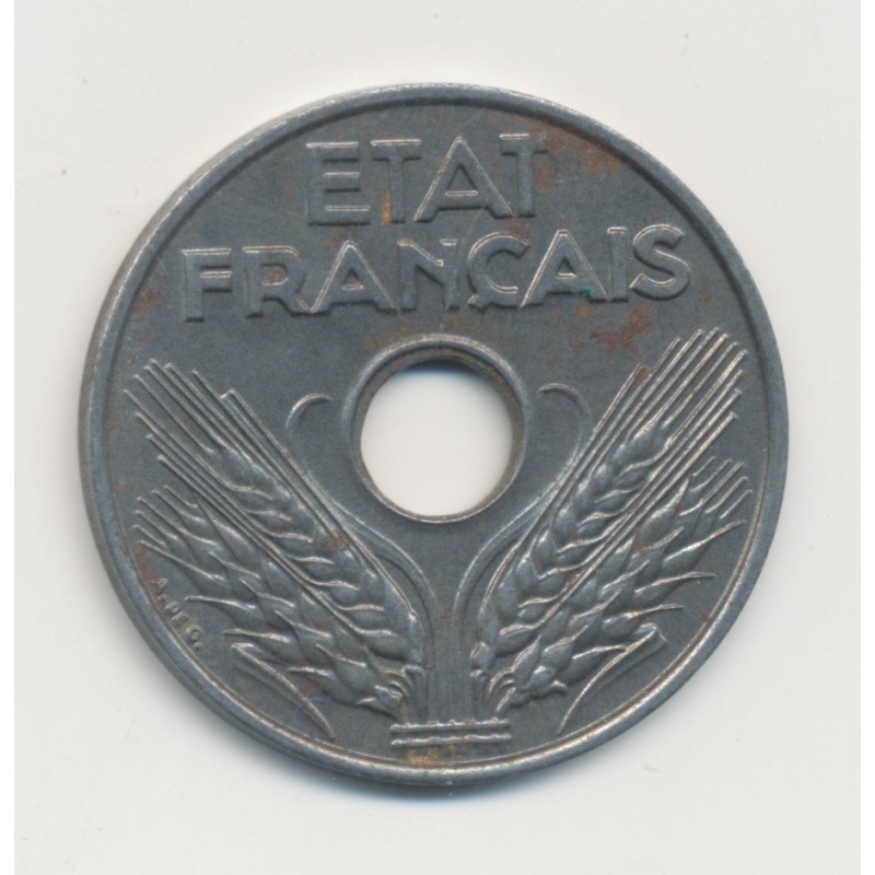 20 centimes - Etat Français - 1944 - fer - TTB+