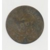 Guyane Française - 2 sous 1789 A Paris - Louis XV - cuivre - B/TB