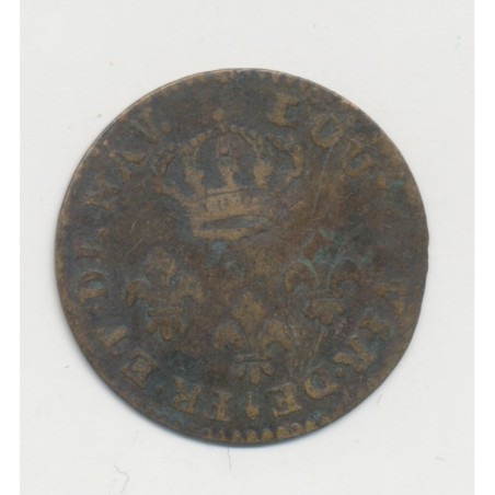 Guyane Française - 2 sous 1789 A Paris - Louis XV - cuivre - TB