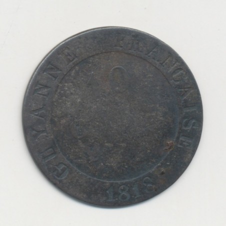 Guyane - 10 centimes 1818 A Paris - TB/TB+