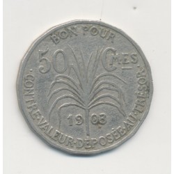 Guadeloupe - 50 Centimes 1903 - maillechort - TTB 2