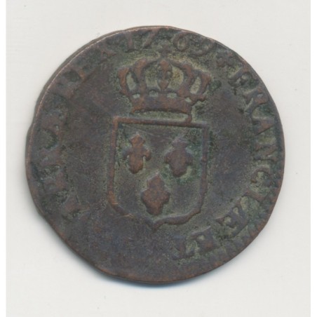 Louis XV - 1/2 Sol à la vieille tête - 1769 A Paris - cuivre - TB