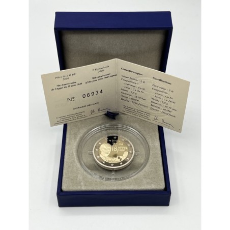 2€ Belle épreuve - France 2010 - 70 ans appel 18 juin - De Gaulle