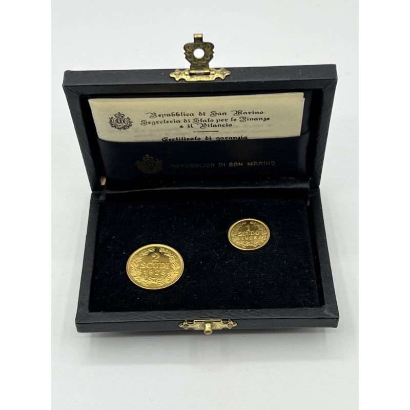Saint Marin - Coffret 1 et 2 Scudo 1975 - Or