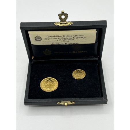 Saint Marin - Coffret 1 et 2 Scudo 1975 - Or