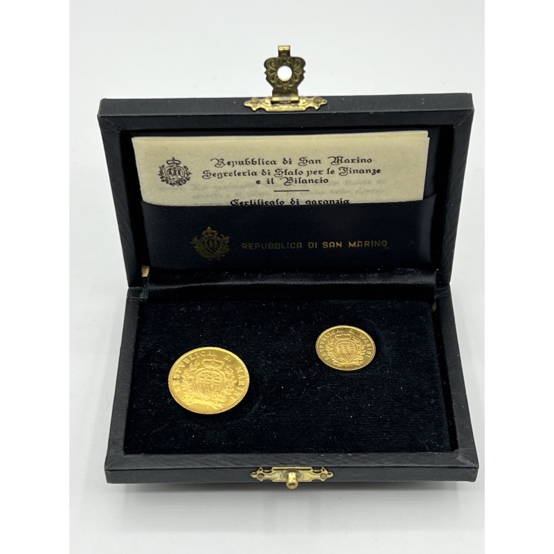Saint Marin - Coffret 1 et 2 Scudo 1975 - Or
