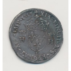 Henri II - Teston à la tête nue - 1557 L Bayonne - TB+/TTB 2