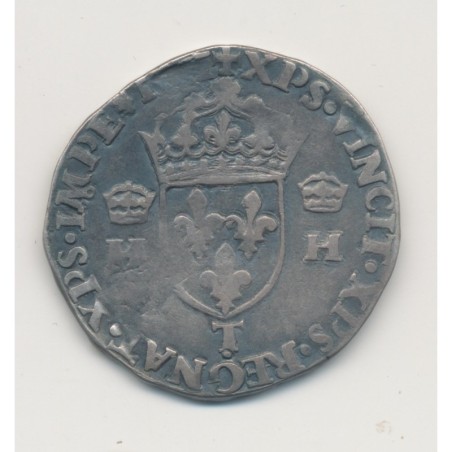 Charles IX - Teston tête nue - 1561 T Nantes - B+/TB