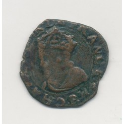 Charles X - Double tournois - 1594 P Dijon - TB