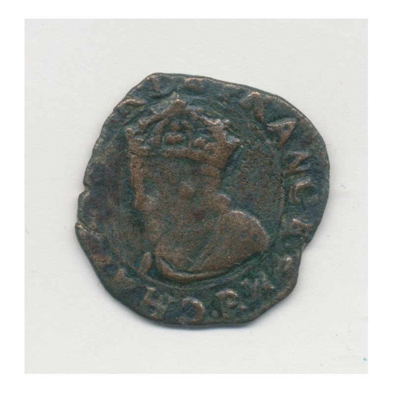 Charles X - Double tournois - 1594 P Dijon - TB