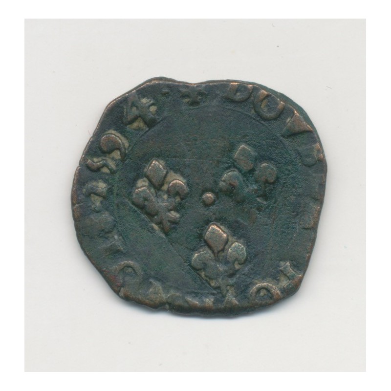 Charles X - Double tournois - 1594 P Dijon - TB
