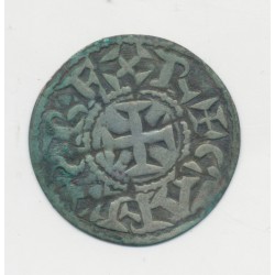 Comté du poitou - Denier Type Melle - Charles II - TB+ 2