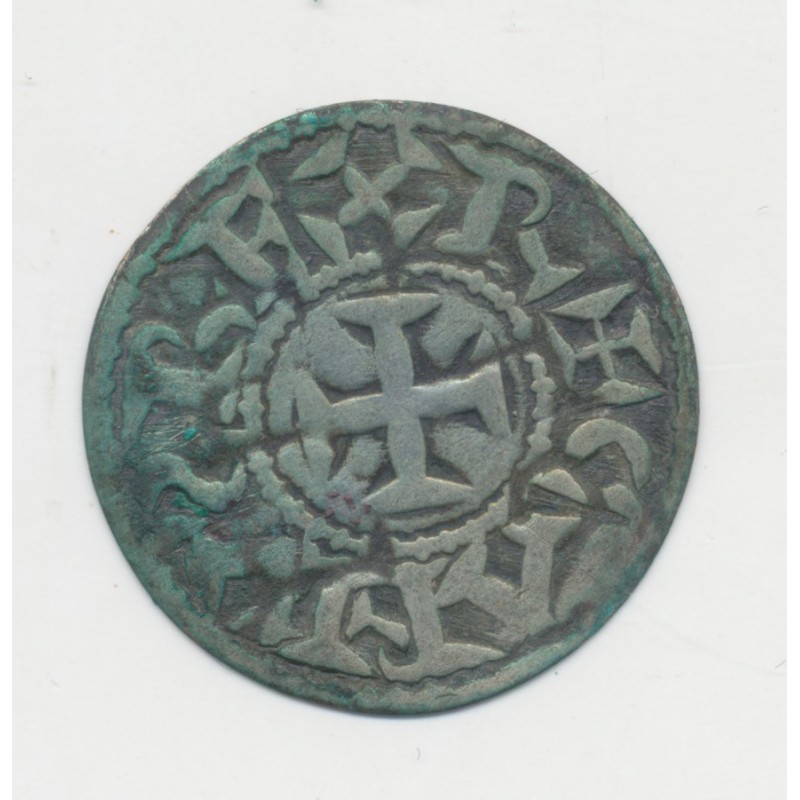 Comté du poitou - Denier Type Melle - Charles II - TB+