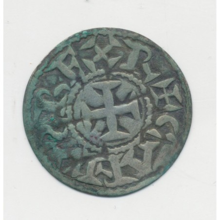 Comté du poitou - Denier Type Melle - Charles II - TB+