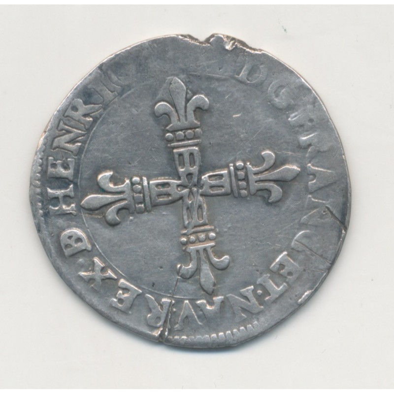 Henri IV - 1/4 écu de Béarn - 1604 Morlaas - TB/TB+