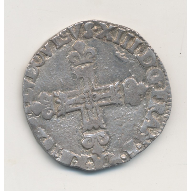 Louis XIII - 1/4 écu - 1628 L Bayonne - TB