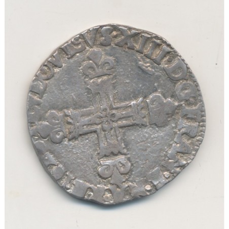 Louis XIII - 1/4 écu - 1628 L Bayonne - TB