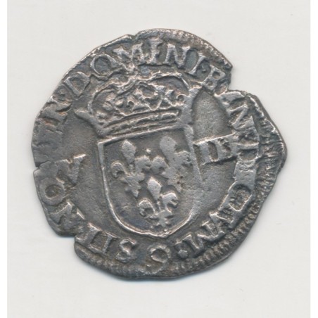 Henri IV - 1/8 écu - 1607 9 Rennes - TB/TB+