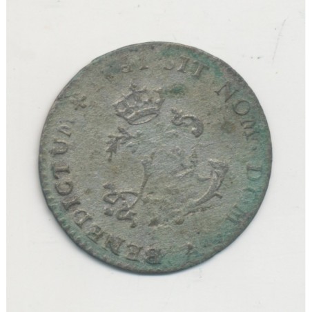 Louis XV - Double Sol/2 Sous - Paris - billon - TB