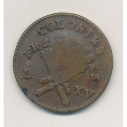 Guadeloupe - Sol 1767 A + contremarque - TTB 2