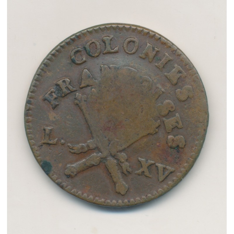 Guadeloupe - Sol 1767 A + contremarque - TTB