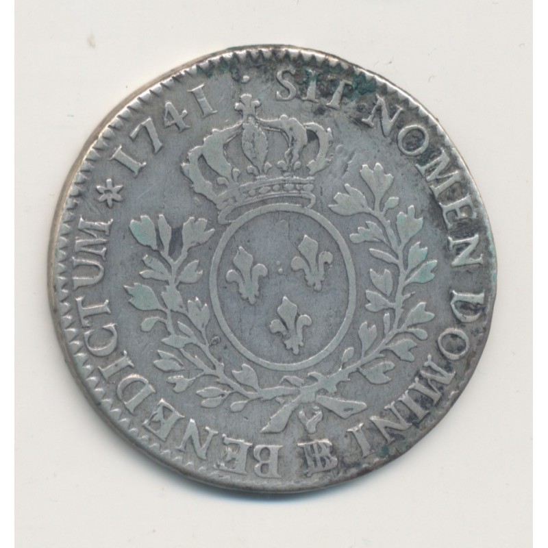 Louis XV - 1/2 écu au bandeau - 1741 BB Strasbourg - TB/TB+