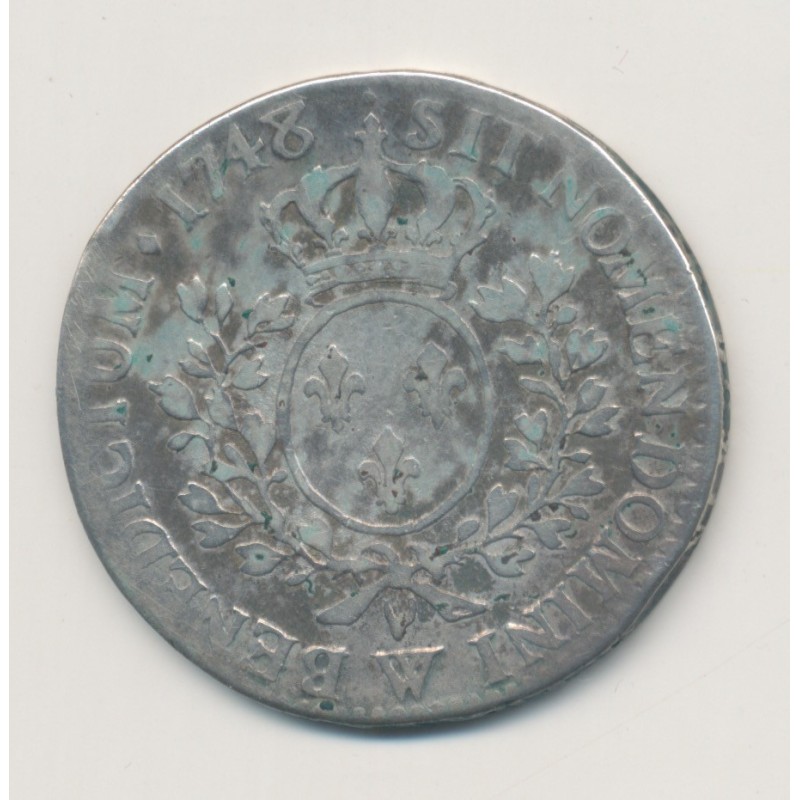 Louis XV - 1/2 écu au bandeau - 1748 W Lille - TB