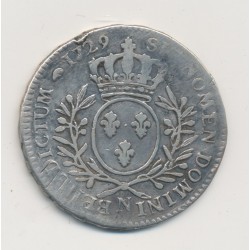 Louis XV - 1/2 écu branches d'olivier - 1729 N Montpellier - TB 2