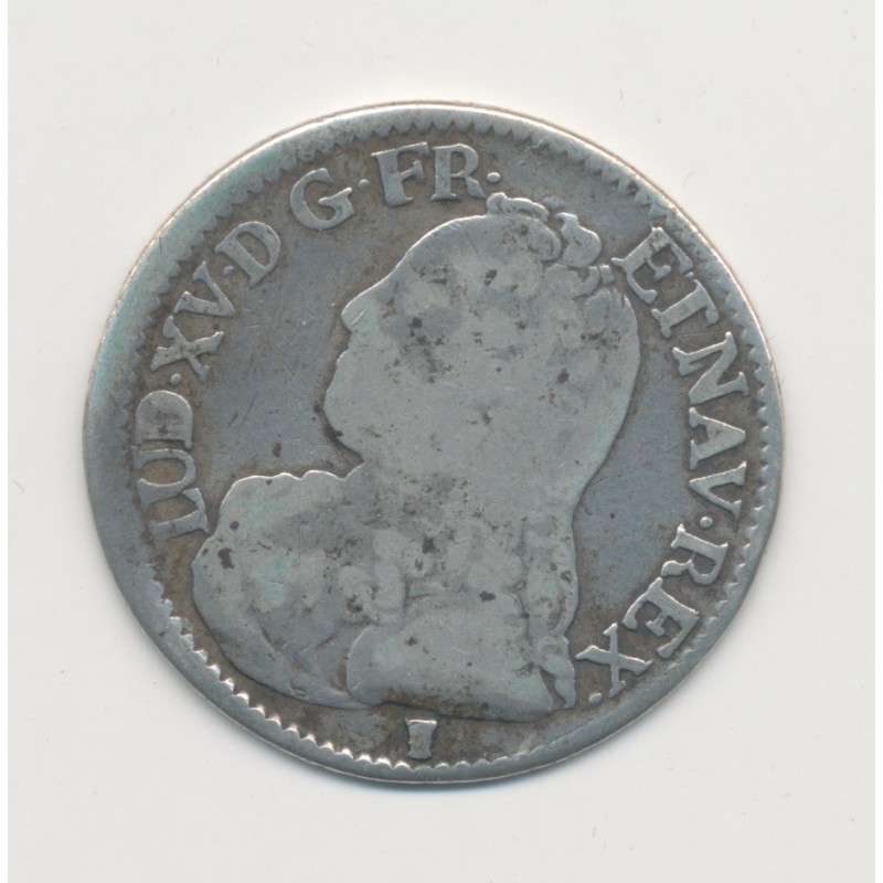 Louis XV - 1/5 écu aux branches d'olivier - 1728 9 Rennes - TB