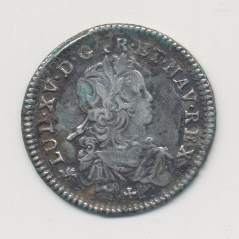 Louis XV - 1/6 écu France - 1722 T Nantes - TTB
