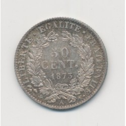 50 centimes Cérès - 1873 A Paris - TTB+ 2