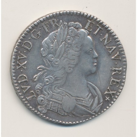Louis XV - Écu France Navarre - 1718 I Limoges - TB+/TTB