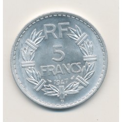 5 Francs Lavrillier - 1947 B - 9 ouvert - SUP+