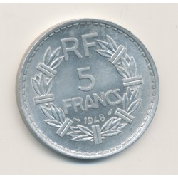 5 Francs Lavrillier - 1948 - 9 ouvert - TTB+