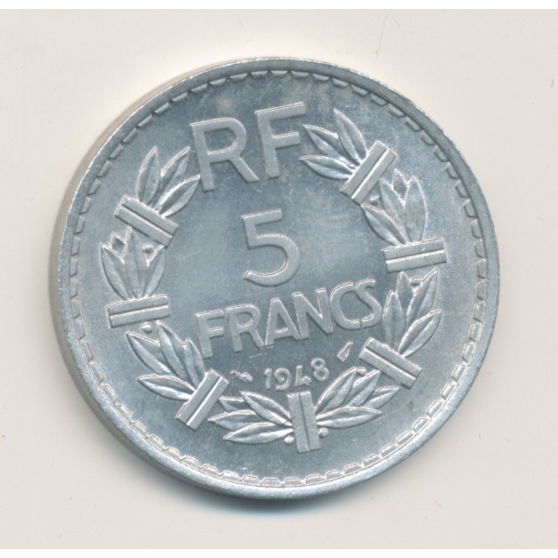 5 Francs Lavrillier - 1948 - 9 ouvert - TTB+