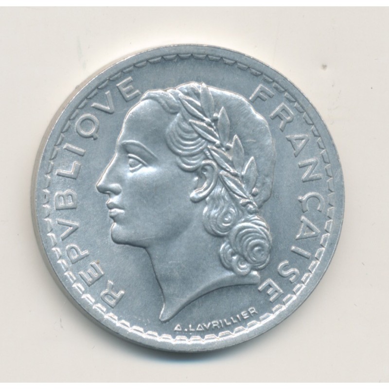 5 Francs Lavrillier - 1948 - 9 ouvert - TTB+