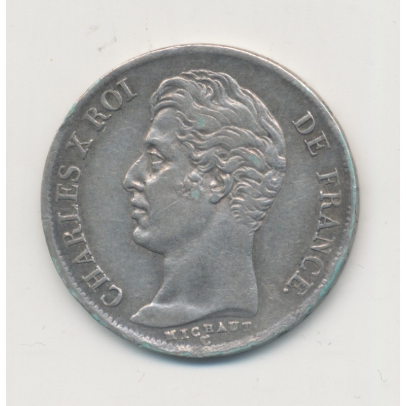 Charles X - 1 Franc - 1825 I Limoges - TTB/TTB+