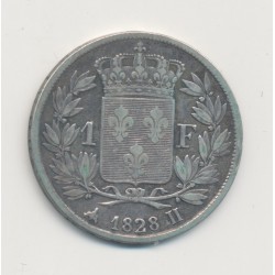 Charles X - 1 Franc - 1828 H la rochelle - TTB 2
