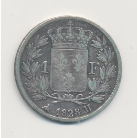 Charles X - 1 Franc - 1828 H la rochelle - TTB