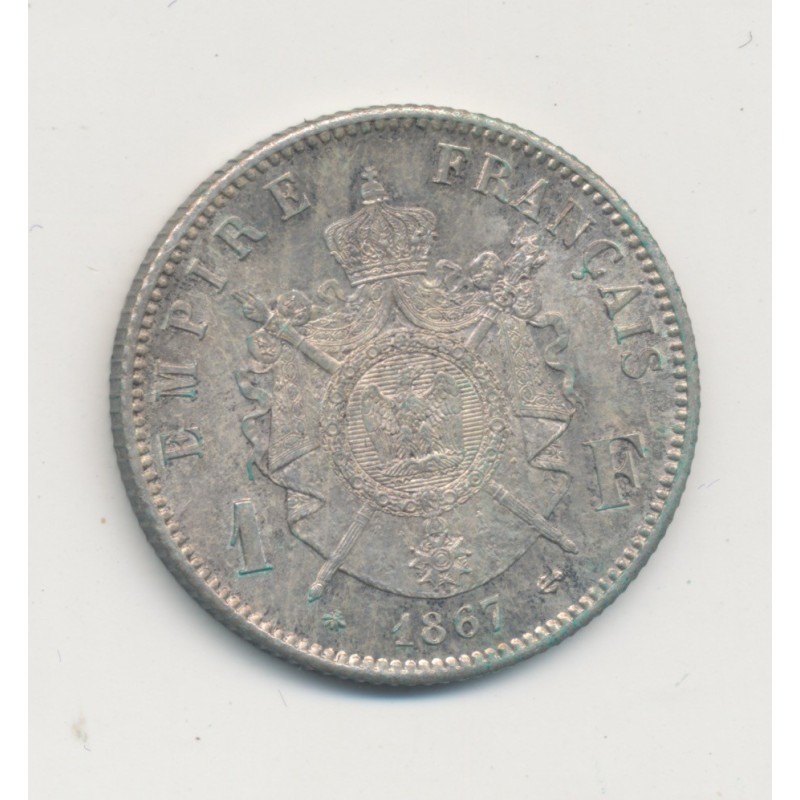 Napoléon III - 1 Franc - 1867 A Paris - SUP+