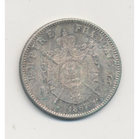 Napoléon III - 1 Franc - 1867 A Paris - SUP+