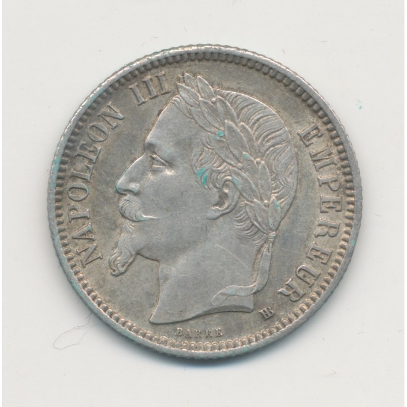 Napoléon III - 1 Franc - 1869 BB Strasbourg - TTB+