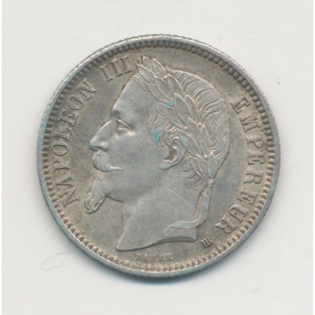 Napoléon III - 1 Franc - 1869 BB Strasbourg - TTB+