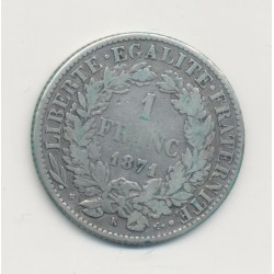 Cérès - 1 Franc - 1871 K Bordeaux - TB+ 2