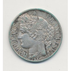 Cérès - 1 Franc - 1872 A Paris - TTB+