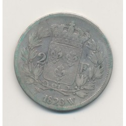 Louis XVIII - 2 Francs 1823 W Lille - TB 2