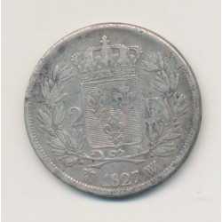 Charles X - 2 Francs - 1827 W Lille - TTB 2