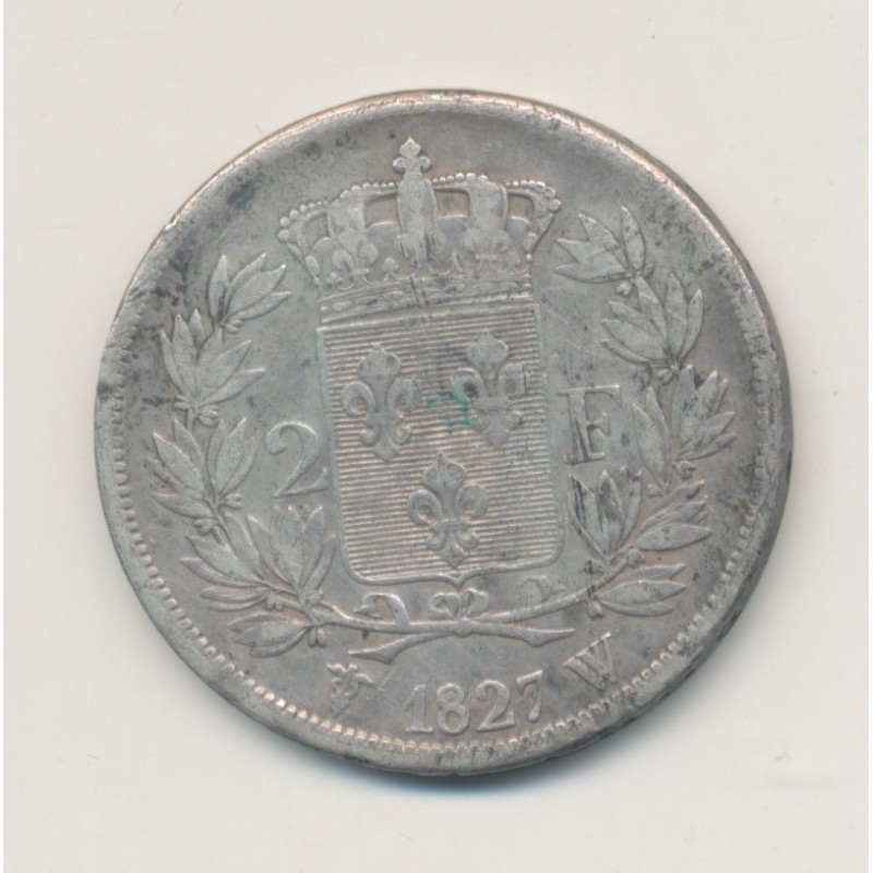 Charles X - 2 Francs - 1827 W Lille - TTB